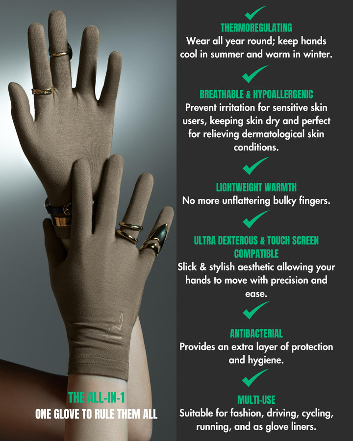 poshthread unisex organic Bamboo gloves cotton gloves lightweight gloves liner gloves ultra thin gloves black gloves